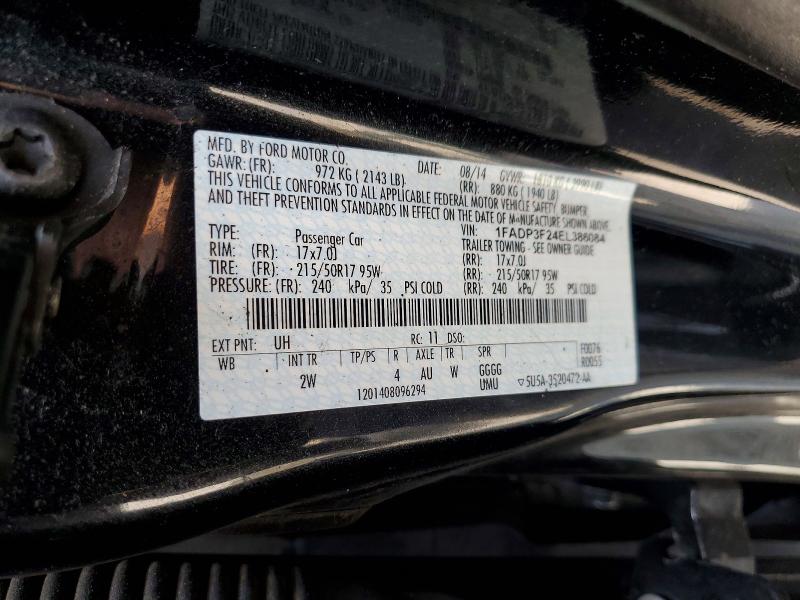 Продажа на аукционе авто 2014 Ford Focus, vin: 1FADP3F24EL386084, номер лота: 64180606