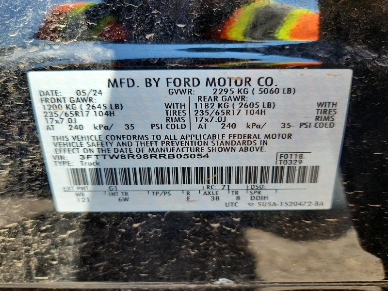 Продажа на аукционе авто 2024 Ford Maverick, vin: 3FTTW8R98RRB05054, номер лота: 64834826