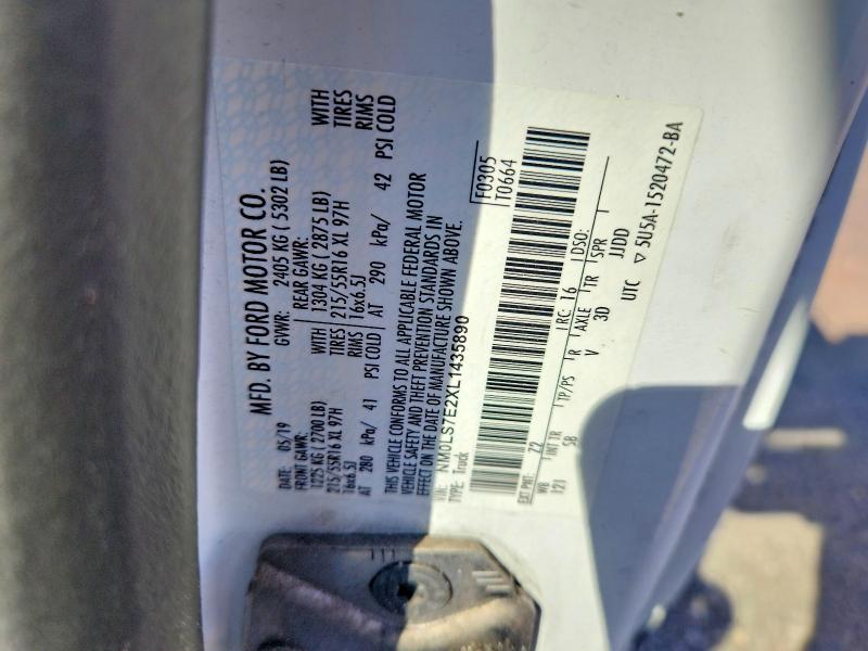 Продаж на аукціоні авто 2020 Ford Transit Connect, vin: NM0LS7E2XL1435890, номер лоту: 61109296
