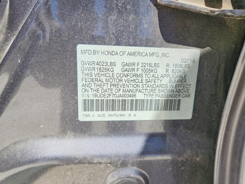 Продаж на аукціоні авто 2018 Acura Ilx, vin: 19UDE2F70JA003495, номер лоту: 65917036