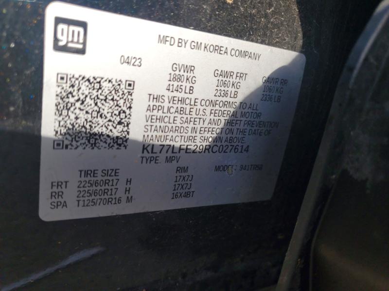Продажа на аукционе авто 2024 Chevrolet Trax, vin: KL77LFE29RC027614, номер лота: 66632146