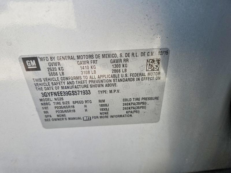 Продажа на аукционе авто 2016 Cadillac Srx, vin: 3GYFNEE39GS571933, номер лота: 65294816