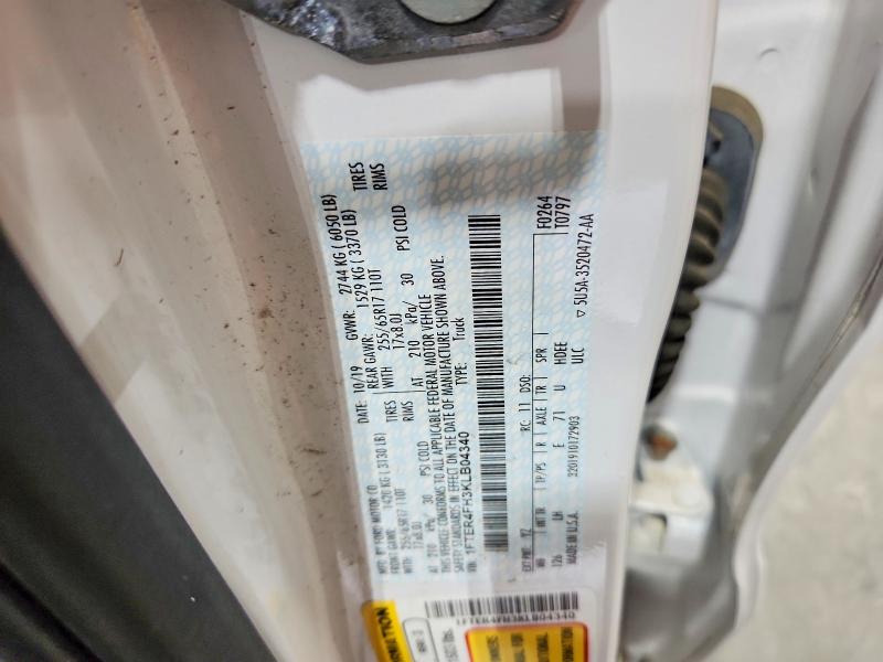 65092566 :رقم المزاد ، 1FTER4FH3KLB04340 vin ، 2019 Ford Ranger مزاد بيع