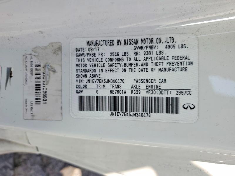 Продаж на аукціоні авто 2018 Infiniti Q60, vin: JN1EV7EK5JM340476, номер лоту: 64120196