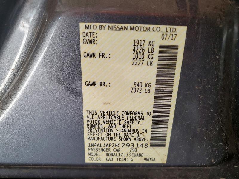 Aukcja sprzedaży 2017 Nissan Altima, vin: 1N4AL3AP2HC293148, numer aukcji: 66914636