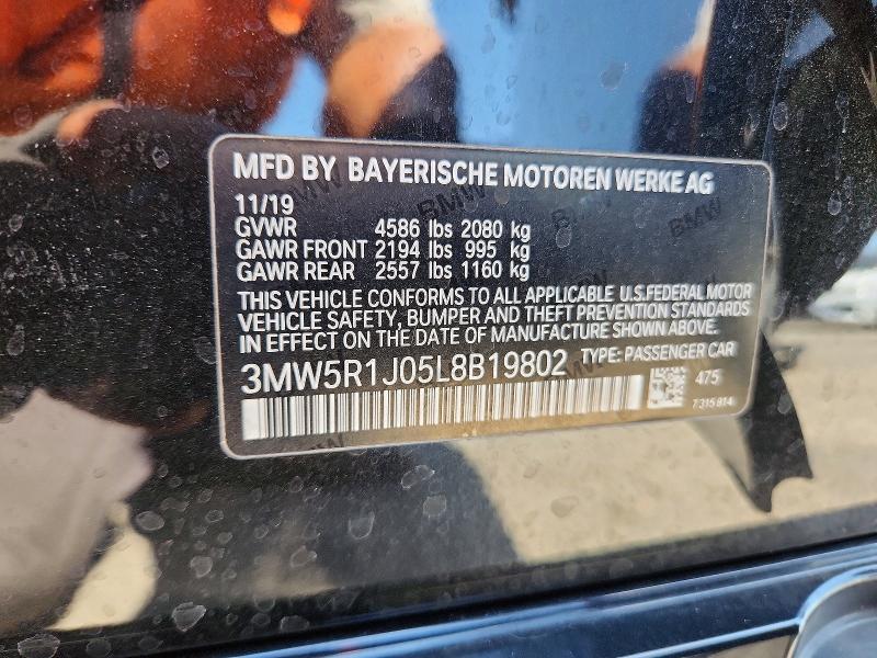 Auction sale of the 2020 Bmw 330i, vin: 3MW5R1J05L8B19802, lot number: 66795126