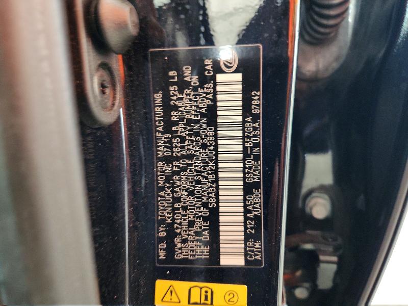 Продаж на аукціоні авто 2019 Lexus Es, vin: 58ABZ1B12KU043880, номер лоту: 64092826