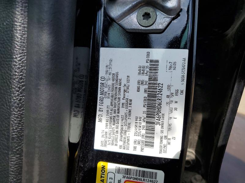 Продаж на аукціоні авто 2020 Ford Fusion, vin: 3FA6P0HD6LR124622, номер лоту: 66993466