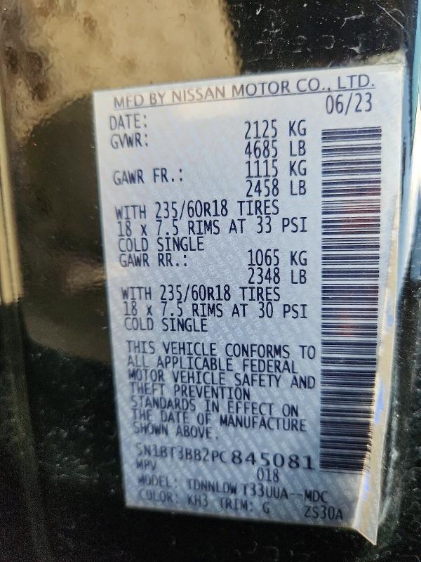 Продаж на аукціоні авто 2023 Nissan Rogue, vin: 5N1BT3BB2PC845081, номер лоту: 64696836