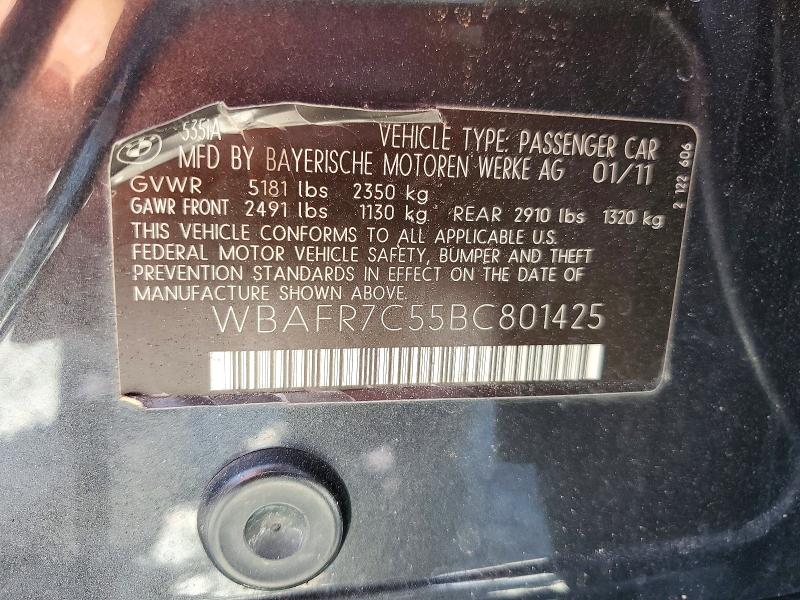 Aukcja sprzedaży 2011 Bmw 535, vin: WBAFR7C55BC801425, numer aukcji: 66691756
