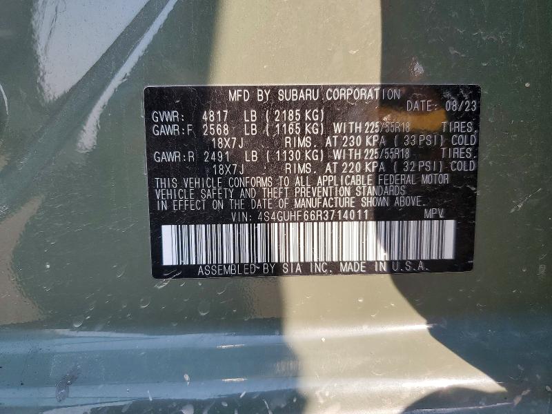 Продаж на аукціоні авто 2024 Subaru Crosstrek, vin: 4S4GUHF66R3714011, номер лоту: 64952866