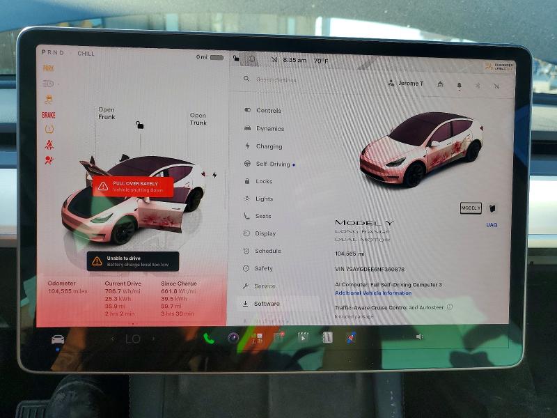 64764226 :رقم المزاد ، 7SAYGDEE6NF360878 vin ، 2022 Tesla Model Y مزاد بيع