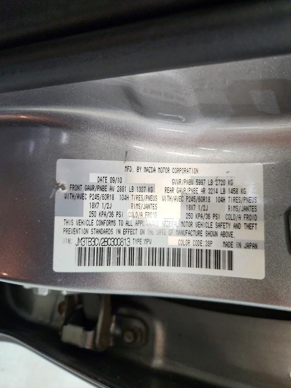 65541506 :رقم المزاد ، JM3TB3CV2B0300813 vin ، 2011 Mazda Cx-9 مزاد بيع