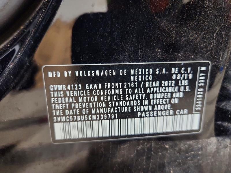 Aukcja sprzedaży 2019 Volkswagen Jetta, vin: 3VWC57BU5KM239791, numer aukcji: 64933196