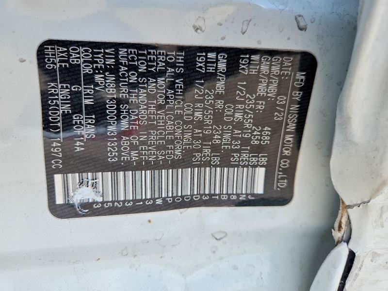 64921286 :رقم المزاد ، JN8BT3DD0PW313253 vin ، 2023 Nissan Rogue مزاد بيع