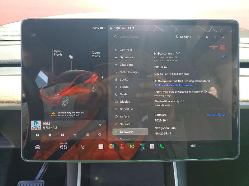 64503846 :رقم المزاد ، 5YJYGDEE8LF051259 vin ، 2020 Tesla Model Y مزاد بيع