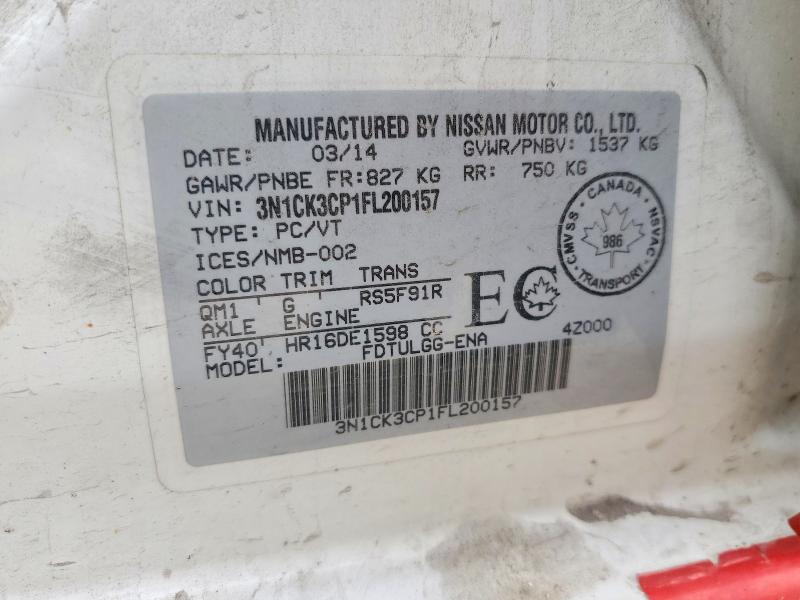 Aukcja sprzedaży 2015 Nissan Micra, vin: 3N1CK3CP1FL200157, numer aukcji: 64220676