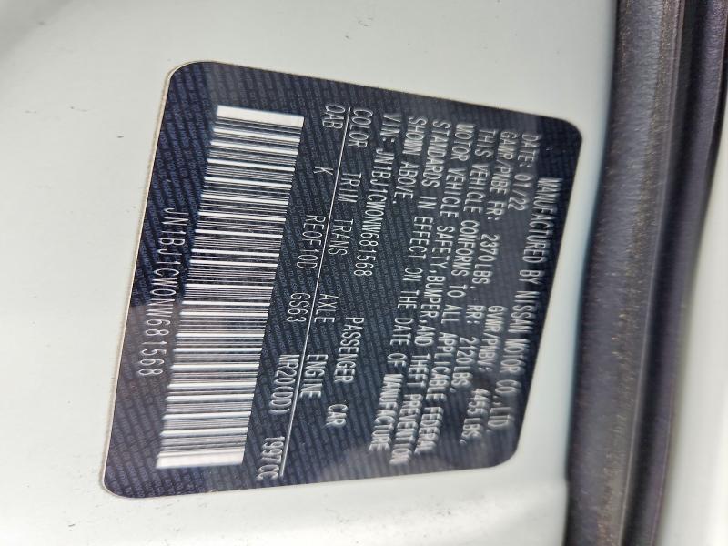 Aukcja sprzedaży 2022 Nissan Rogue Sport, vin: JN1BJ1CW0NW681568, numer aukcji: 65227266