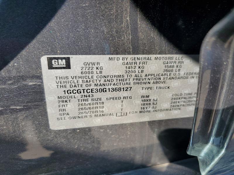 Aukcja sprzedaży 2016 Chevrolet Colorado, vin: 1GCGTCE30G1368127, numer aukcji: 63530646