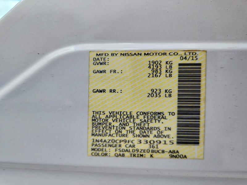 Продаж на аукціоні авто 2015 Nissan Leaf, vin: 1N4AZ0CP9FC330915, номер лоту: 64078236