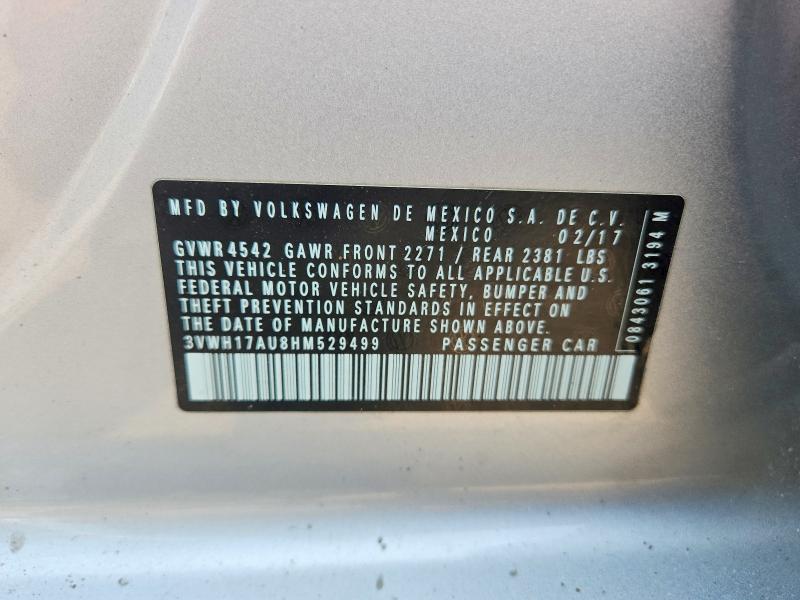 Продажа на аукционе авто 2017 Volkswagen Golf Alltrack, vin: 3VWH17AU8HM529499, номер лота: 63707536