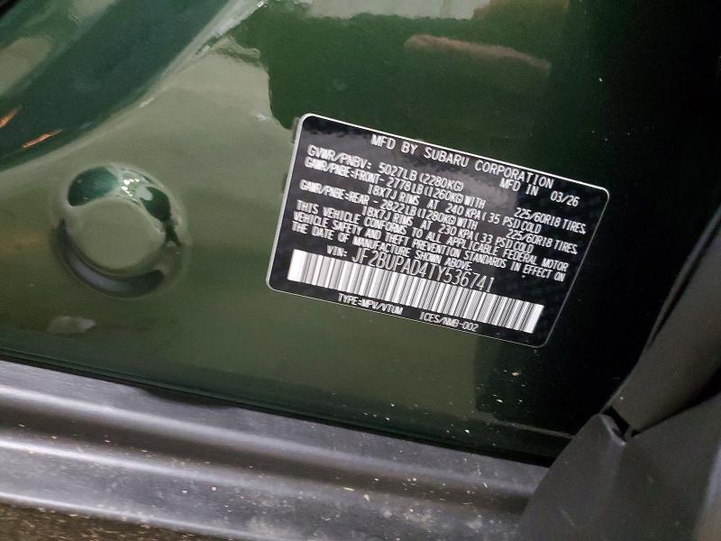 63918326 :رقم المزاد ، JF2BUPAD4TY536741 vin ، 2026 Subaru Outback مزاد بيع
