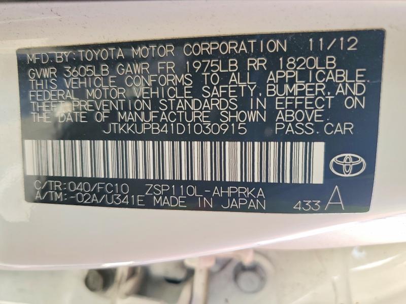 Aukcja sprzedaży 2013 Scion Xd, vin: JTKKUPB41D1030915, numer aukcji: 63729096