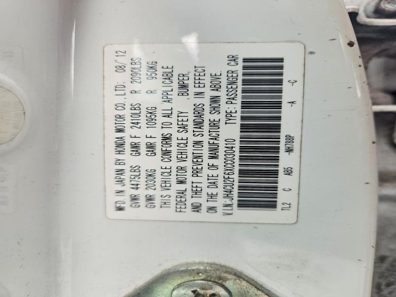 Продаж на аукціоні авто 2012 Acura Tsx, vin: JH4CU2F6XCC030410, номер лоту: 63643426