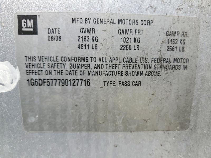 63778006 :رقم المزاد ، 1G6DF577790127716 vin ، 2009 Cadillac Cts مزاد بيع
