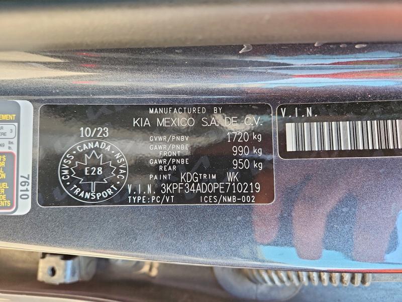 64085876 :رقم المزاد ، 3KPF34AD0PE710219 vin ، 2023 Kia Forte مزاد بيع