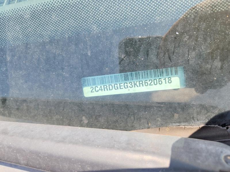 64578576 :رقم المزاد ، 2C4RDGEG3KR620618 vin ، 2019 Dodge Grand Caravan مزاد بيع