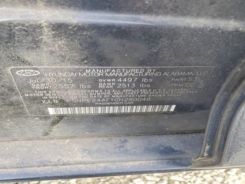 2016 Hyundai Sonata მანქანა იყიდება აუქციონზე, vin: 5NPE24AF1GH280048, აუქციონის ნომერი: 65809226