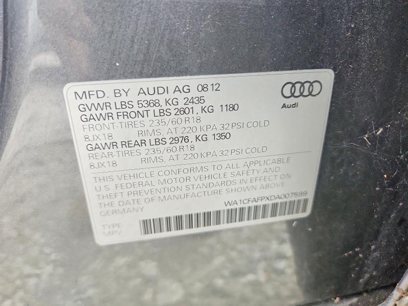 Продажа на аукционе авто 2013 Audi Q5, vin: WA1CFAFPXDA007599, номер лота: 65288936