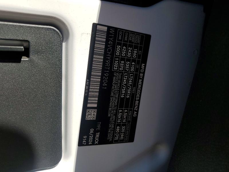 2024 Mercedes-benz Esprinter მანქანა იყიდება აუქციონზე, vin: W1Y4VCHY9RT192041, აუქციონის ნომერი: 65827296