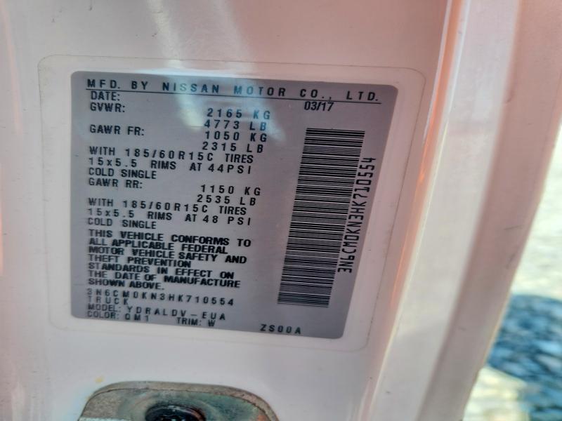 Aukcja sprzedaży 2017 Nissan Nv200, vin: 3N6CM0KN3HK710554, numer aukcji: 67917096