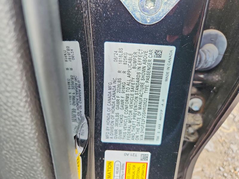 Продаж на аукціоні авто 2025 Honda Civic, vin: 2HGFE2F20SH502622, номер лоту: 67016586