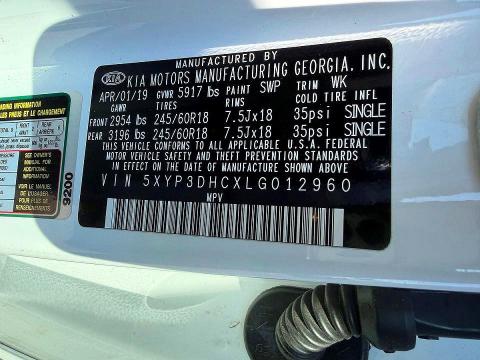 Aukcja sprzedaży 2020 Kia Telluride, vin: 5XYP3DHCXLG012960, numer aukcji: 64850216