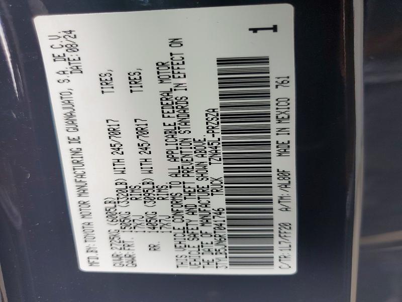 66807086 :رقم المزاد ، 3TYLB5JN6RT041746 vin ، 2024 Toyota Tacoma مزاد بيع