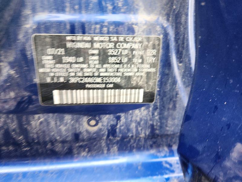 Продажа на аукционе авто 2021 Hyundai Accent, vin: 3KPC24A65ME153004, номер лота: 65105536