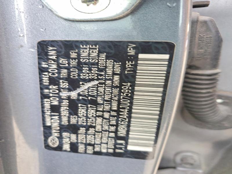64274076 :رقم المزاد ، KM8K62AA4JU075994 vin ، 2018 Hyundai Kona مزاد بيع