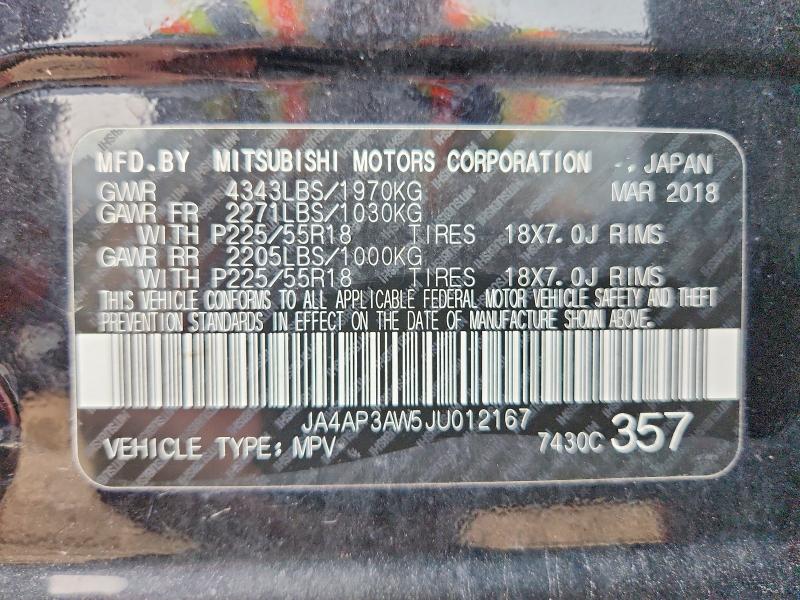 Aukcja sprzedaży 2018 Mitsubishi Outlander Sport, vin: JA4AP3AW5JU012167, numer aukcji: 63326756