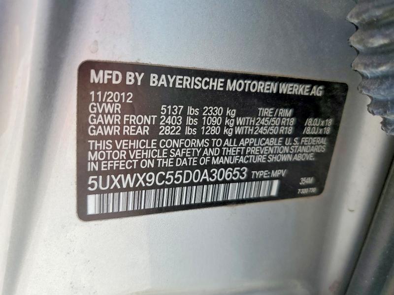 Aukcja sprzedaży 2013 Bmw X3, vin: 5UXWX9C55D0A30653, numer aukcji: 66090296