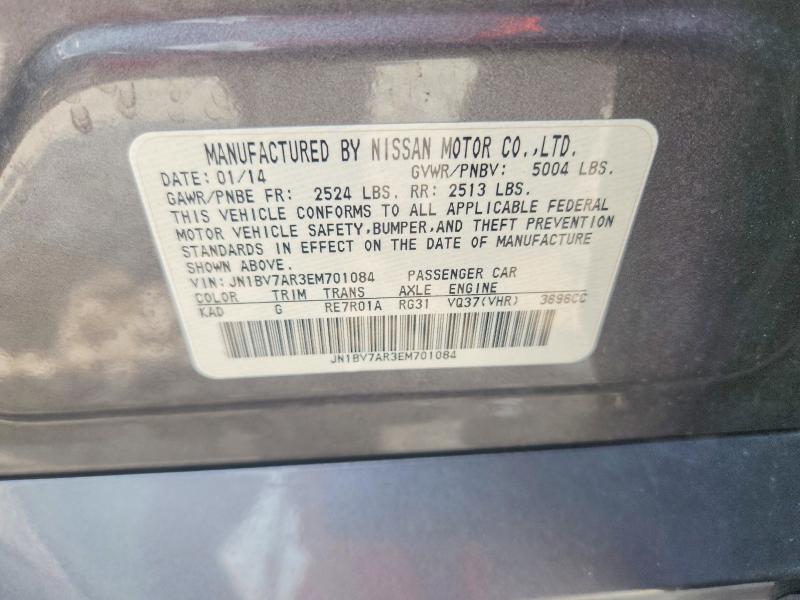 Aukcja sprzedaży 2014 Infiniti Q50, vin: JN1BV7AR3EM701084, numer aukcji: 65933736