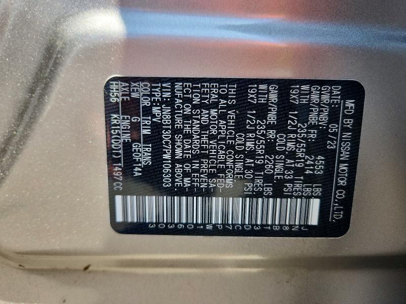 Продажа на аукционе авто 2023 Nissan Rogue, vin: JN8BT3DC7PW106303, номер лота: 67012316