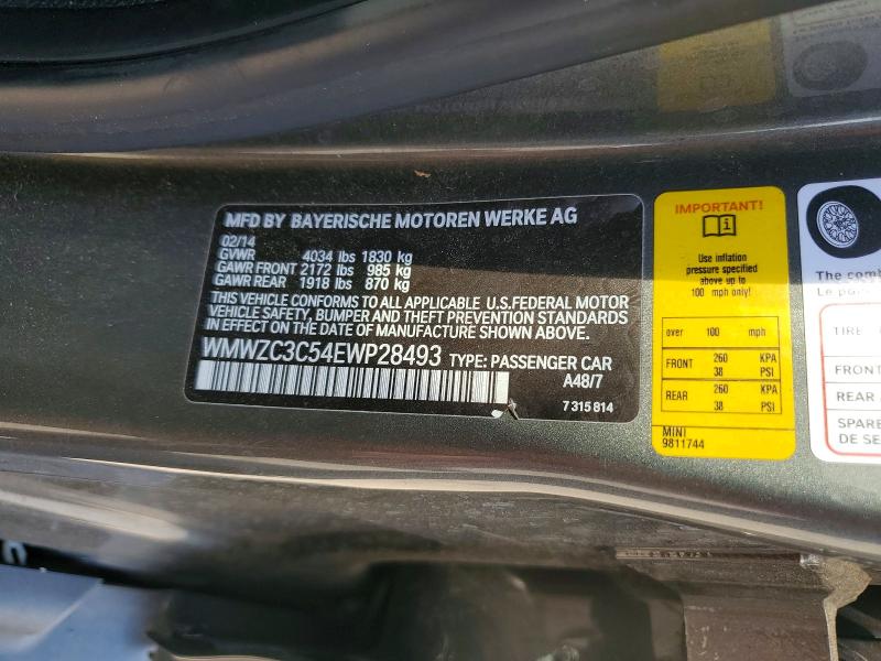 Aukcja sprzedaży 2014 Mini Cooper, vin: WMWZC3C54EWP28493, numer aukcji: 66057036