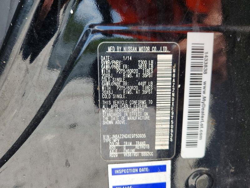 Продажа на аукционе авто 2014 Infiniti Qx80, vin: JN8AZ2NDXE9750935, номер лота: 64897366