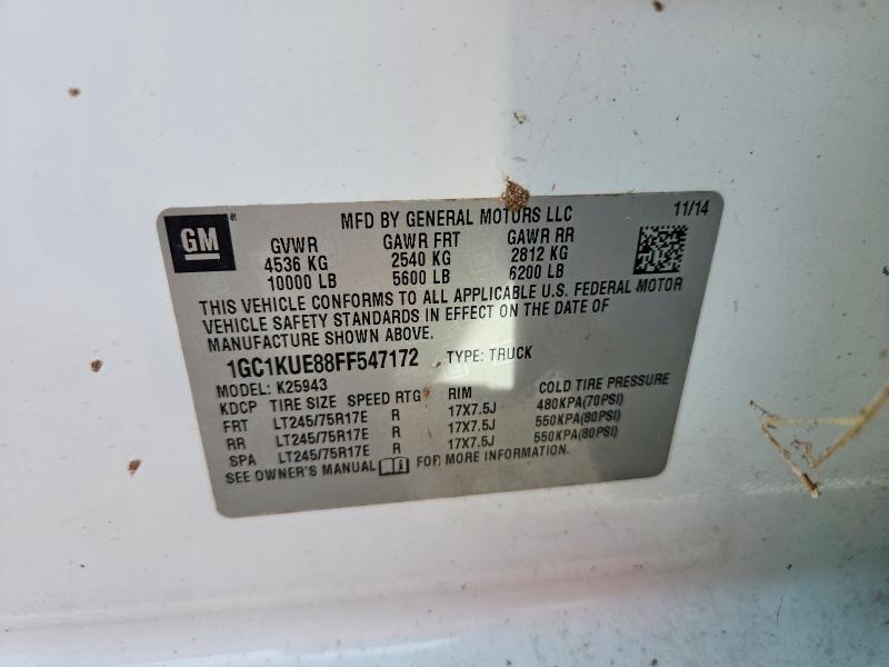 Продаж на аукціоні авто 2015 Chevrolet Silverado, vin: 1GC1KUE88FF547172, номер лоту: 64473366