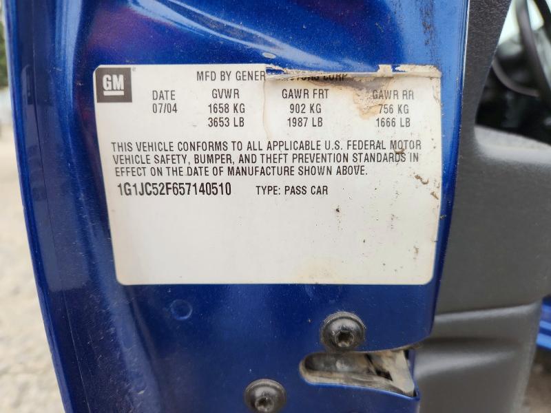 Продаж на аукціоні авто 2005 Chevrolet Cavalier, vin: 1G1JC52F657140510, номер лоту: 65153686