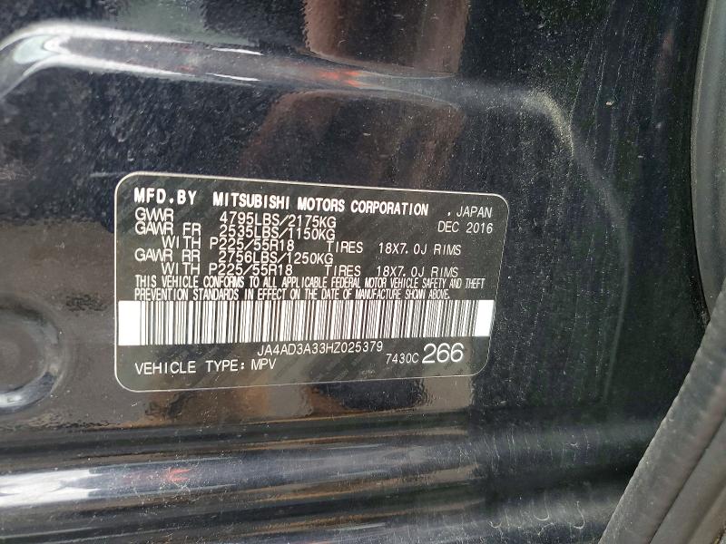 Aukcja sprzedaży 2017 Mitsubishi Outlander, vin: JA4AD3A33HZ025379, numer aukcji: 65091296