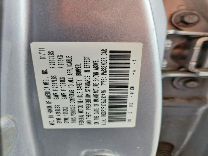 Продажа на аукционе авто 2011 Honda Accord, vin: 1HGCP2F37BA082426, номер лота: 66628556